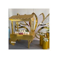 Carrito de Postres Decorativo de PVC y Acrílico para Bodas, Fiestas, Exhibiciones de Alimentos, Eventos Temáticos, Presentación de Comidas, Directo de Fábrica