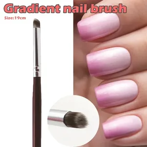 1 Pc Professional Nail Art <b>Brush</b> Gradient Nail <b>Brush</b> Manicure Gel Polish <b>Brush</b> Gradual Color Blooming Nail Drawing Pen - Product Image 2