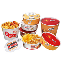 Emballage de boîte en papier jetable personnalisé pour fast-food poulet rôti burger frites boîtes d'emballage à emporter pour pépites de poulet frit coréen
