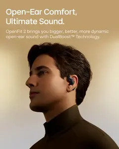 SHOKZ <span class=keywords><strong>OpenFit</strong></span> 2 vrai sans fil pour écouteurs Bluetooth casque à oreille ouverte LED batterie Microphone confortable conception de crochet d'oreille - Product Image 3