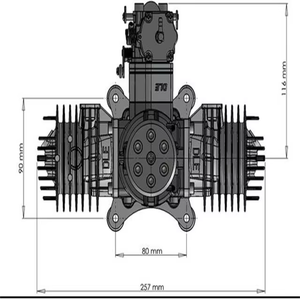 Vente flash - Moteur <span class=keywords><strong>à</strong></span> essence pour <span class=keywords><strong>avion</strong></span> modèle réduit RC, 222 cm3, quatre cylindres, deux temps, refroidi par air - Product Image 6
