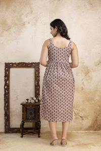 Kurti de Diseño con Lentejuelas Rosa Polvoriento para Mujer, Sin Mangas, Cuello Redondo, Elegante Kurta Étnica para Usar en Verano, Casual o para Fiestas - Product Image 2