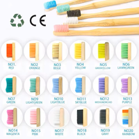Brosse à dents en bambou écologique, poils doux, sans BPA, brosse à dents en bois naturel pour adultes