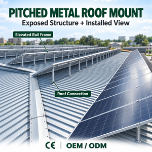 Système de montage de panneaux solaires sur toit métallique incliné CE, fabriqué sur mesure pour les projets photovoltaïques sur toits d'usines industrielles - Product Image 6