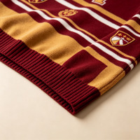 Pulls en tricot à manches longues en gros, pulls brodés avec logo, tenues du Nouvel An, sweat-shirts