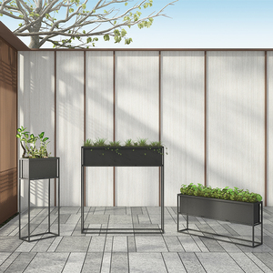 Vente en gros de jardinière de jardin rectangulaire en acier pot de fleur enduit de poudre pour légumes <span class=keywords><strong>lit</strong></span> <span class=keywords><strong>surélevé</strong></span> pour usage domestique - Product Image 6