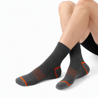 Chaussettes de randonnée en laine mérinos tricotées pour femme Juclise, compression, anti-ampoules, amortissantes, respirantes, anti-transpiration, séchage rapide