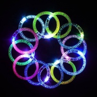 Bracelet LED Lumineux Effet Bulle, Bracelet en Acrylique Brillant pour Marché Nocturne, Concert, Jouet, Néon Luminescent dans le Noir