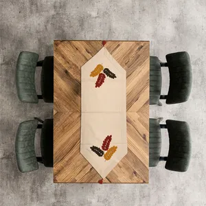 Camino de Mesa Bordado Estilo Bohemio Baak DO Color, Camino de Mesa Rústico a Rayas para Decoración de Cocina, Fiestas, Navidad, Halloween - Product Image 1