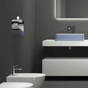 Specchio Acrilico Antiappannamento Stile Art Déco, Infrangibile ed Ecologico per Doccia e Viaggi, per Donne e Uomini - Product Image 6