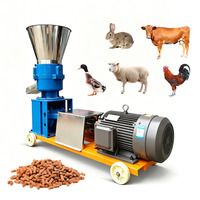 Machine à granulés à matrice plate électrique diesel mobile 150-3000 kg/h pour l'usine de traitement des aliments pour volailles, bétail, poulets et poissons