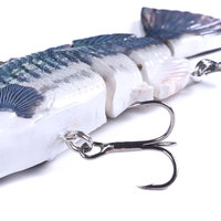 Leurres de pêche pour robot multi-articulé rechargeable par USB, lumière LED clignotante, appâts durs électriques 15cm/54g