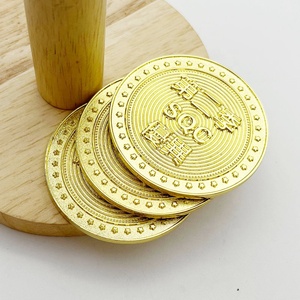 Pièces de monnaie commémoratives en métal de haute qualité en gros, design 3D double face, or brillant, pièces de monnaie de collection de tournoi, logo personnalisé - Product Image 2