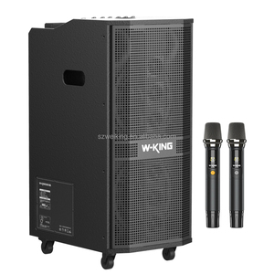 Sistema de sonido de madera para conciertos al aire libre, Audio Profesional de 360W, carro de escenario, boombox, altavoces <span class=keywords><strong>Line</strong></span> <span class=keywords><strong>Array</strong></span> con micrófono, modelo K20PRO grande, para uso en exteriores - Product Image 3