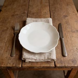 Assiette à soupe minimaliste en céramique blanche de style <span class=keywords><strong>belge</strong></span>, vaisselle pour hôtel et restaurant, ensemble de dîner pour cuisine, vente en gros - Product Image 3