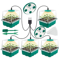 Systèmes de culture de micro-verts, pot de semis intelligent, plateau de semis à 12 trous, kit de démarrage pour semis de plantes succulentes, lampe de culture