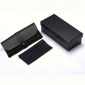 Ensemble d'emballage de lunettes de soleil personnalisées avec logo, étui noir pour lunettes de soleil - Product Image 3