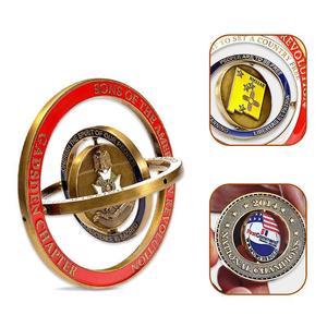 Medaglia Souvenir in lega di zinco rotante 3D con smalto morbido per il premio e la promozione - Product Image 2