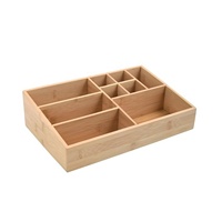 Organisateur de pinceaux de maquillage en bambou pour bureau, boîte de rangement pour cosmétiques