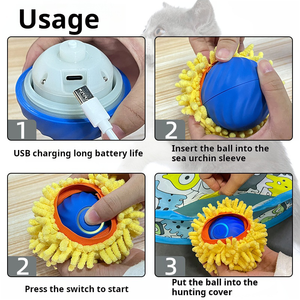 Jouet pour chat Lynpet en tissu Oxford, anti-anxiété, nouveau design, motif personnalisé, activation par le mouvement, chantant, <span class=keywords><strong>jeu</strong></span> de cache-cache, capture de <span class=keywords><strong>souris</strong></span> - Product Image 5