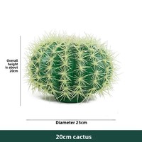 Ornement d'intérieur de cactus artificiel de style nordique Plante artificielle en pot vert pour la décoration de fenêtre ou de sol
