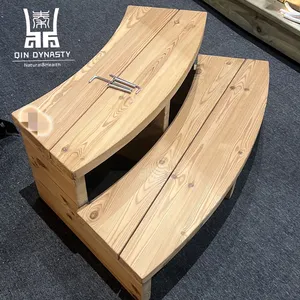 Escaleras de madera maciza modificada térmicamente, peldaños de pedal, peldaños de madera para niños, ancianos, perros, alfombras de respaldo para escaleras