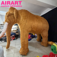 3 Metre Boyunda Uzun Peluş Şişme Mamut Özel Boyut Şişme Peluş Mamut Özel Maskot Mamut Şişmeleri