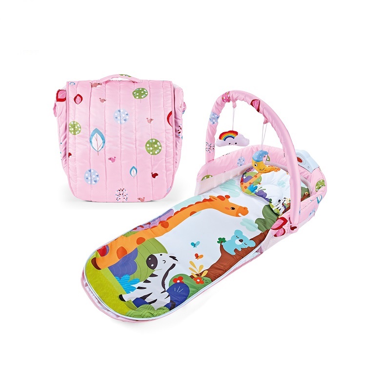 Складная портативная детская кроватка, подвесные игрушки, ночник, музыкальная подсветка, безопасные детские кроватки для малышей
