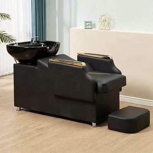 k Modern minimalist salon shampoo chair high-density <b>sponge</b> ceramic basin salon furniture - Product Image 6