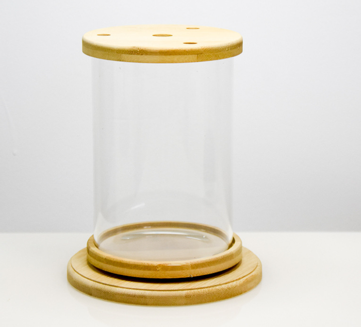 Vòng Xoay Bể Cá Bàn Kính Mini Betta Chai Nhỏ Ánh Sáng Bể Cá