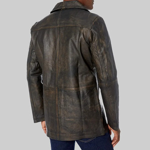 Men Vintage Brown <b>Leather</b> <b>Jacket</b> – Classic <b>Retro</b> Genuine <b>Leather</b> <b>Jacket</b> for Wholesale & OEM Customization - Product Image 2