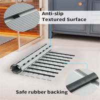 Tapis de salle de bain antidérapant éco-responsable à rayures Clean Power, en PVC, avec drainage creux, pour douche, zone humide et SPA