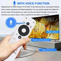 Télécommande vocale de remplacement pour Mecool KM2 / KM2 Plus TV Box, compatible avec ONN Android FHD 4K UHD