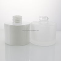 Diffuseur de parfum d'ambiance en verre de haute qualité, blanc crème givré, 100 ml, flacon de parfum avec bouchon à vis