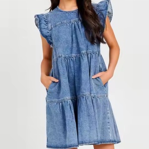Vestido de Algodón de Manga Corta para Mujer, Estilo Nuevo 2025, Venta al por Mayor, Vestido Holgado para la Playa - Product Image 2