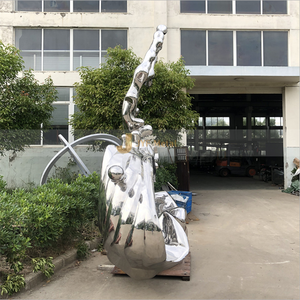 Sculpture en métal Acier inoxydable Grande taille Moderne Abstraite Acier Métal Luxe Sculpture en métal d'extérieur - Product Image 3