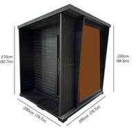 Sauna traditionnel moderne le plus vendu, sauna sec en cèdre et hemlock noir pour 4 à 6 personnes, idéal pour jardin et villa