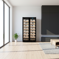 Humidor électrique multifonctionnel 860L en acier inoxydable avec contrôle de la température et de l'humidité, et serrure de sécurité