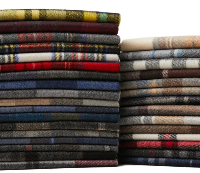 RTS Wholesale Mongolian Cashmere Scarves British Style Plaid Tartan Cashmere Scarf