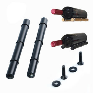 Porte-bouteilles de vin en aluminium moderne de haute qualité noir/Glod chevilles de vin murales pour meubles de maison - Product Image 1