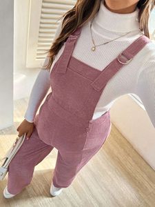 <span class=keywords><strong>Pantalon</strong></span> de maternité tendance automne/hiver 2026, salopette <span class=keywords><strong>ample</strong></span> en velours côtelé à taille élastique pour femmes enceintes - Product Image 1