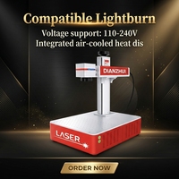 Machine de marquage laser à fibre de bureau 20W 30W 50W, graveur métallique avec scanner Galvo EZCAD2 LightBurn