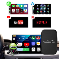 Adaptador Inalámbrico Carplay FCL con Netflix y YouTube, Caja de Video con Pantalla Táctil Android 12, 2+16G RAM, Certificación CE/FCC