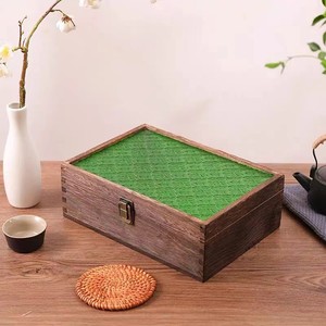 Desktop <b>storage</b> <b>box</b>, wooden begonia flower glass <b>box</b>, <b>document</b> and jewelry collection <b>box</b> with lock, paulownia wood gift <b>box</b>, - Product Image 3