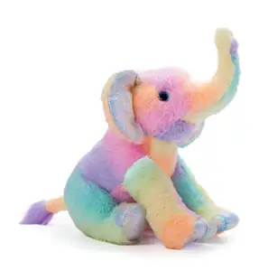 Colorful elephant plush toys custom stuffed animal toys soft toys suppliers manufacturer high quality factory price