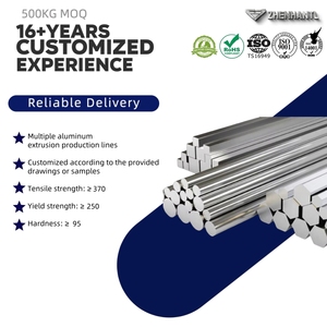 Barre di alluminio in lega resistente di dimensioni 2017 personalizzate barre estruse in lega di alluminio resistenti laminate a freddo barre in alluminio solido estruso - Product Image 1