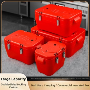 Food Warmer Set Travel <b>Ice</b> <b>Cooler</b> <b>Box</b> Stainless Steel Double Insulated Large Capacity Foldable Eco Friendly Storage Bucket - Product Image 1