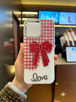 Coque de protection de style nœud papillon avec strass, nouvelle collection premium, compatible avec iPhone 18 Pro Max, iPhone 17, 16, 15, 14, 13