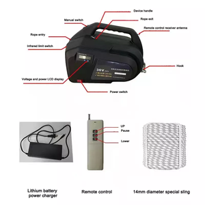 Alat Angkat Derek Listrik Portabel 150kg 36v untuk Mengangkat AC, Mesin Panjat Tali - Product Image 4
