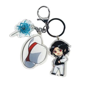Porte-clés en acrylique Lame d'Extermination des Démons, style couteau, Charcoal Zhilang Shan Yi You Bean, style anime, pendentif accessoire d'animation, cadeau - Product Image 5